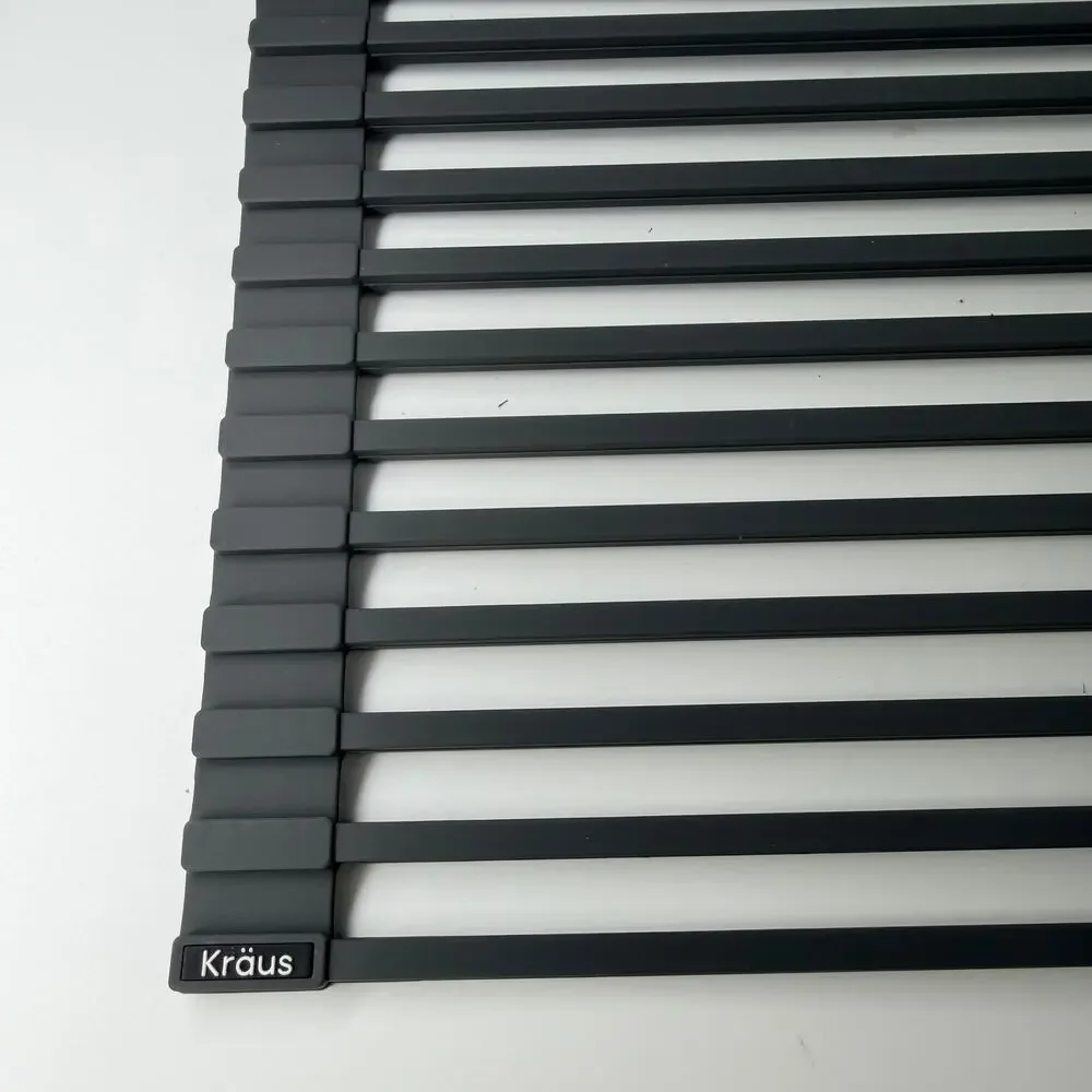 Kraus KRM-11DG Roll-Up Dish Drying Rack — Dark Grey, New in Box